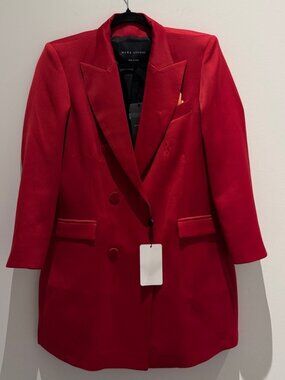 HEBE STUDIO The Bianca Cady Blazer In Red